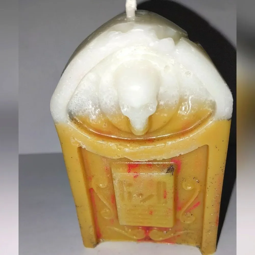 Hand crafted limited edition tombstone candle